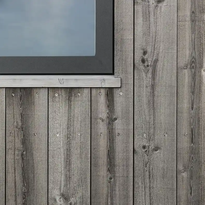 Douglas Fir weathered cladding UK — fully weathered silver-grey exterior boards