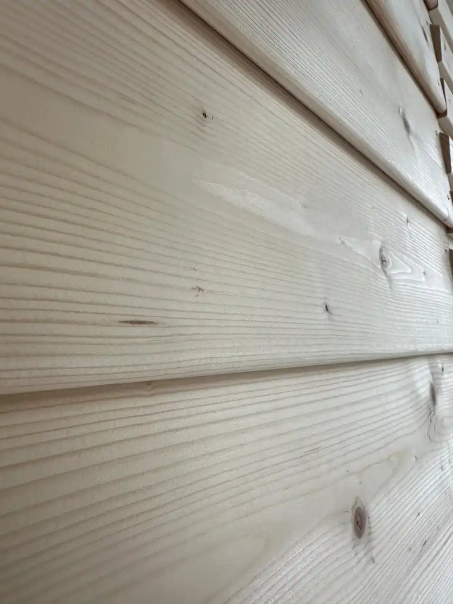 Nordic spruce feather edge cladding close up UK — profile detail traditional overlapping