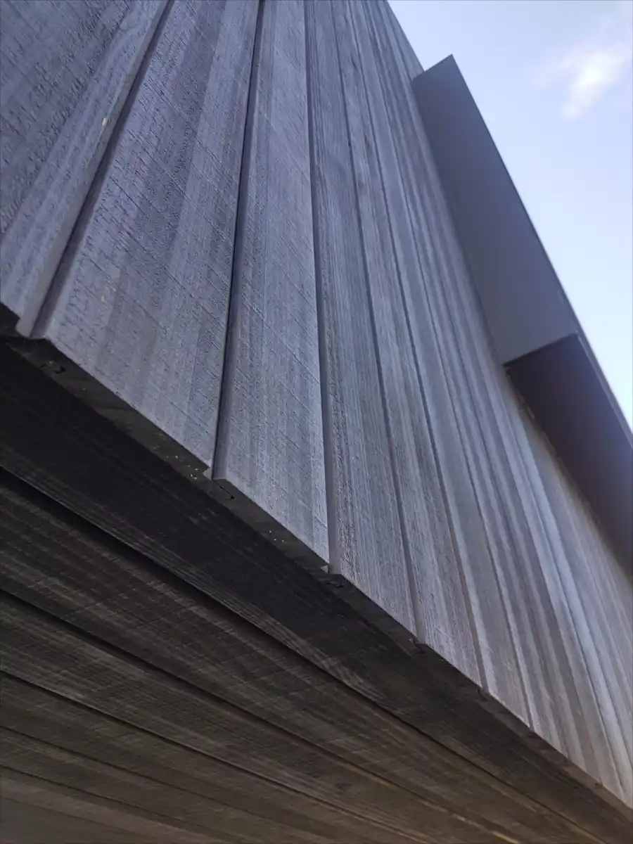 Shiplap cladding boards — showing the rebated overlap profile detail of timber shiplap
