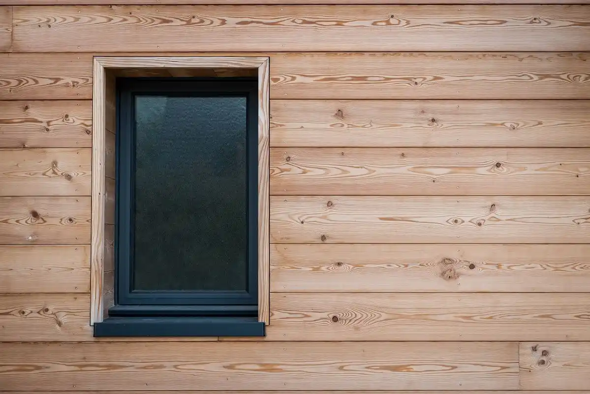 Siberian larch exterior timber cladding on contemporary UK home — natural timber facade