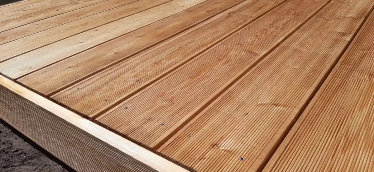 Siberian larch ribbed decking boards UK — naturally durable larch decking maintenance guide