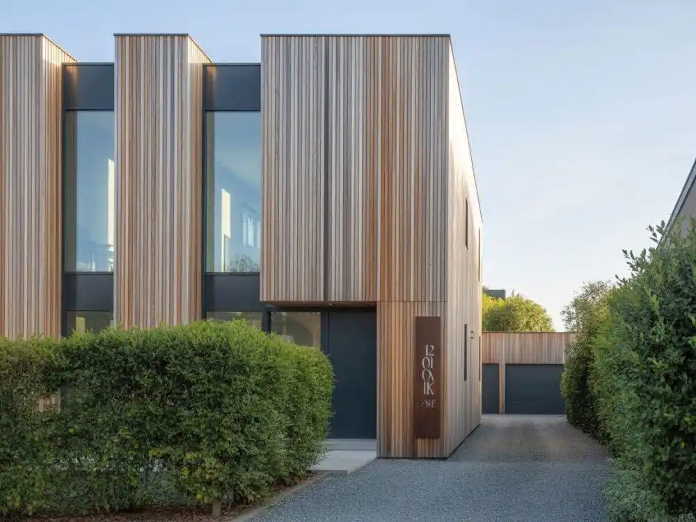 Commercial timber cladding UK — timber cladding on commercial project exterior elevation