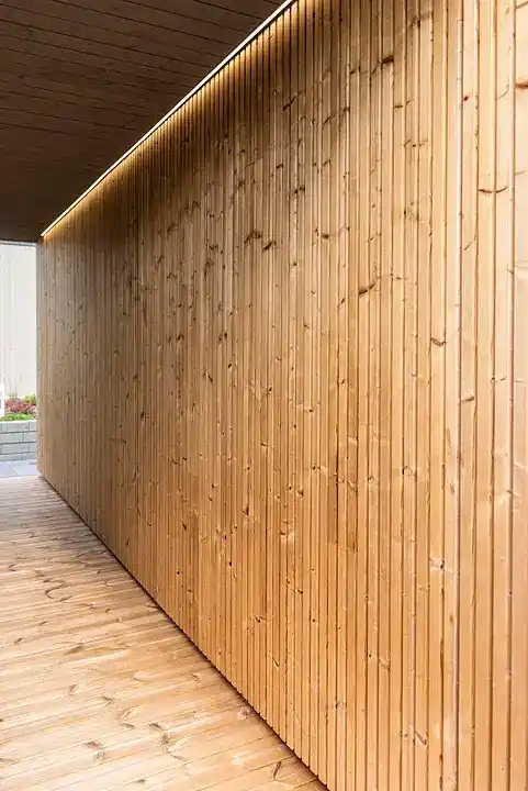 Lunawood triple shadow gap ThermoWood cladding installation — ventilated cavity batten framework UK