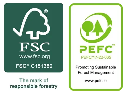 FSC and PEFC certified timber