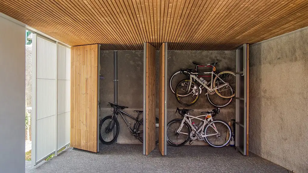 Lunawood triple shadow gap cladding installed on UK building — horizontal profile facade detail